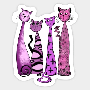 Pink cats Sticker